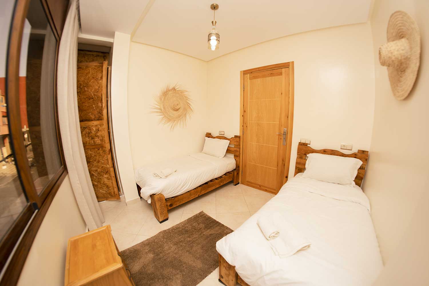 Double room at Golden Wave surf camp