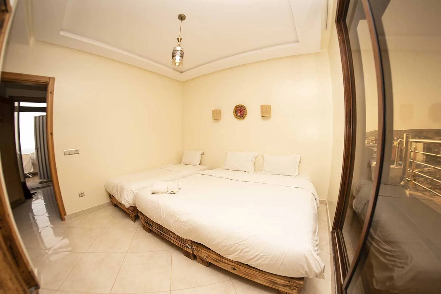 Triple bedroom at Golden Wave Imsouane